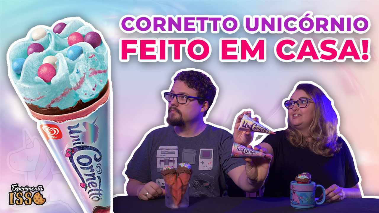 🦄Receita do UniCornetto feito em casa!🦄 (Cornetto Unicórnio caseiro)