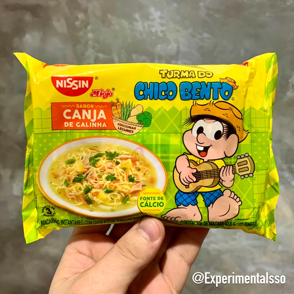 🇧🇷Nissin Miojo Sabor Canja de Galinha da Turma do Chico Bento ☺️