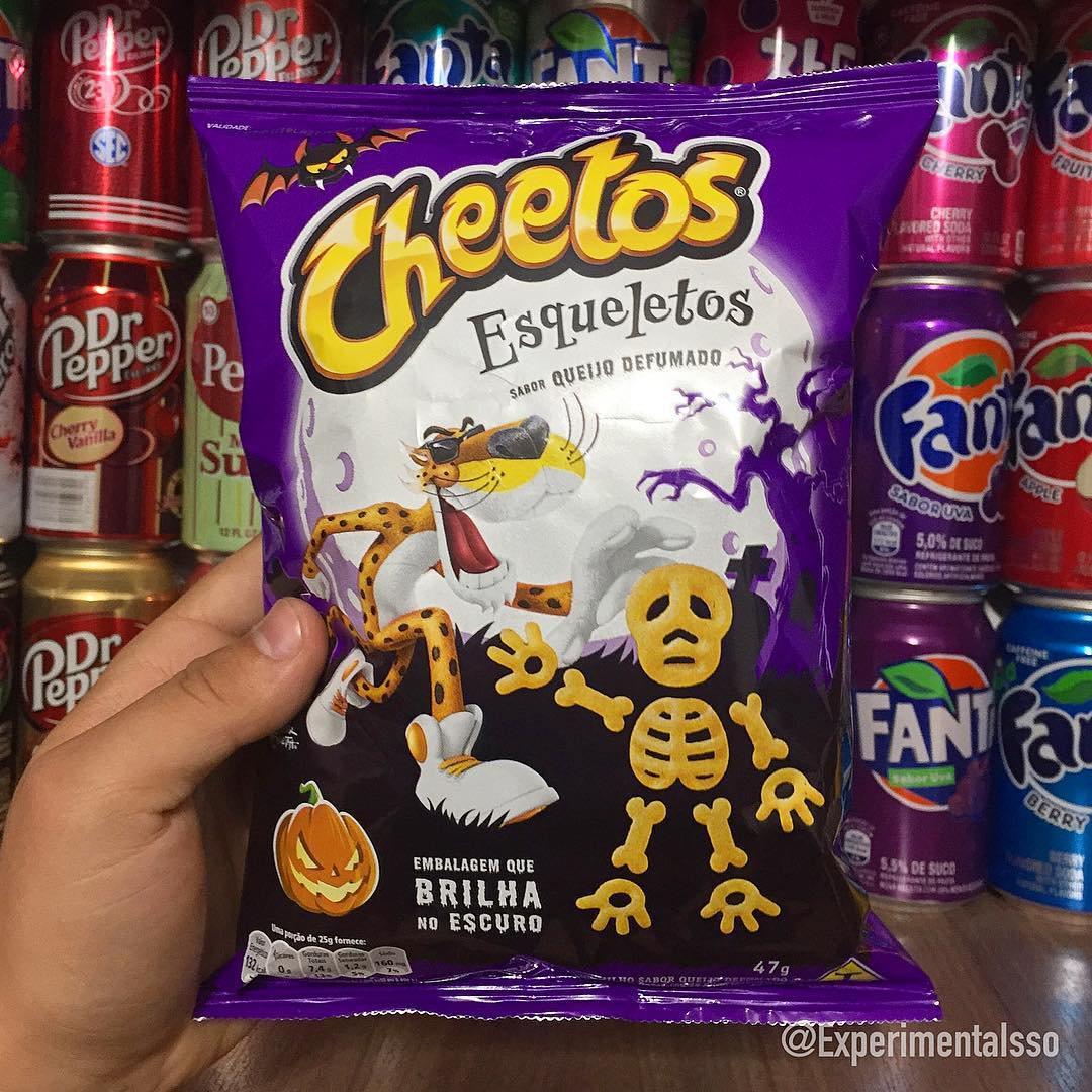 🇧🇷Cheetos Halloween – Edição 2018 – Sabor Queijo Defumado! 💀🎃