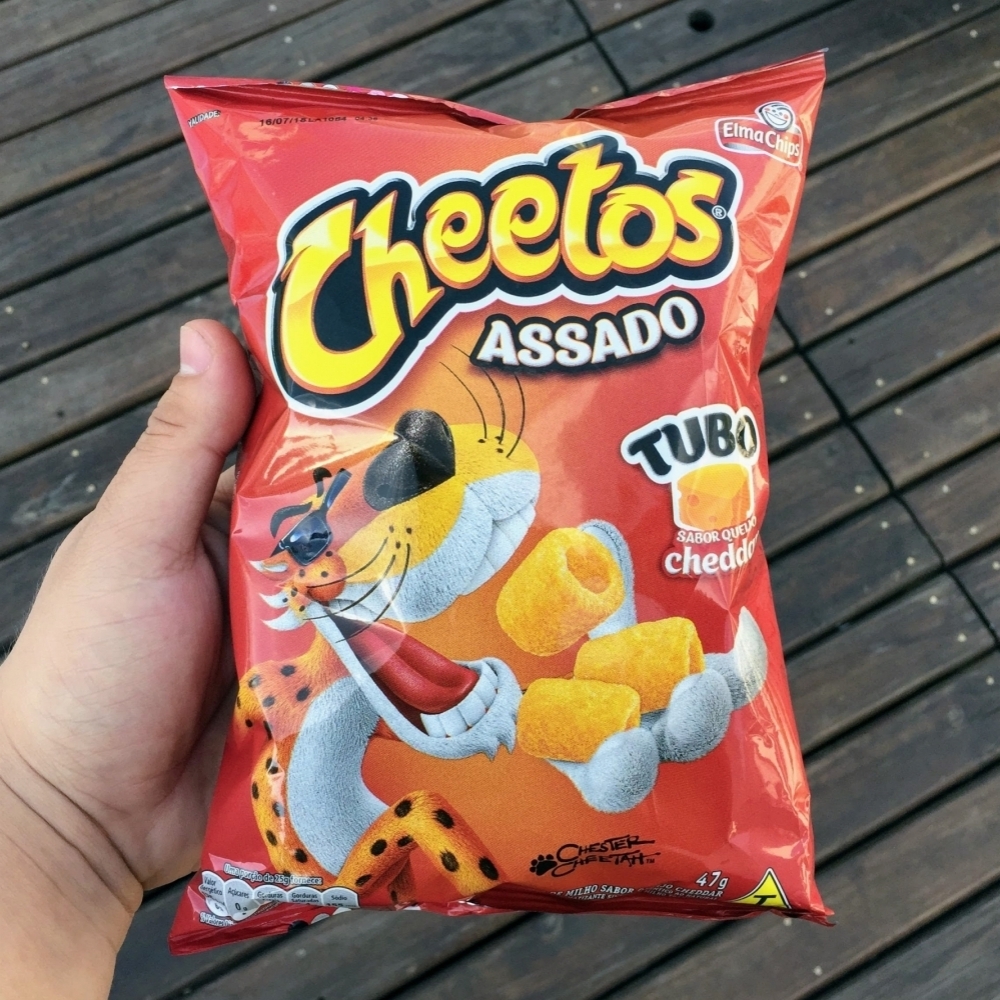 🇧🇷Cheetos Tubo – Sabor Cheddar (Re-lançamento 2018)