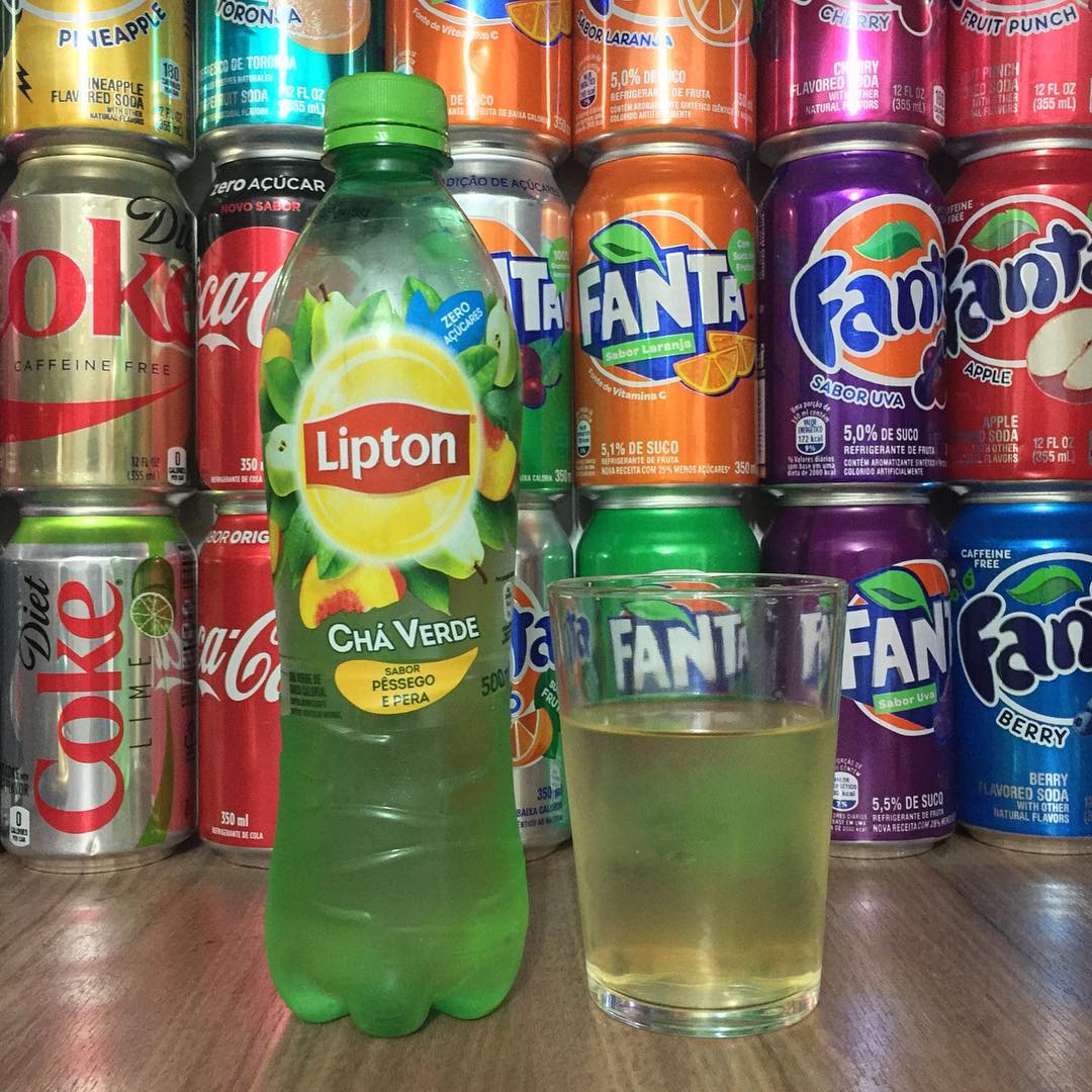 Lipton Chá Verde sabor Pêssego e Pera