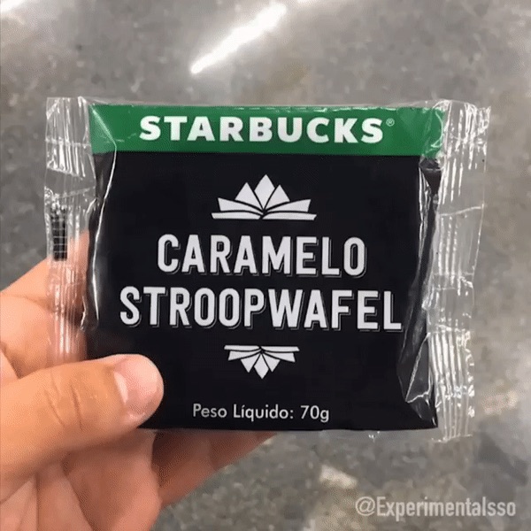 😋😋😋 Caramelo Stroopwafel do Starbucks! ✈️