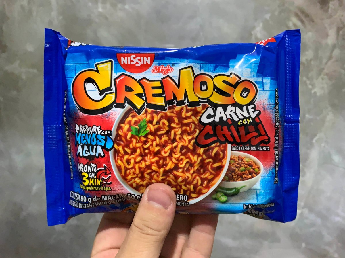 🇧🇷Nissin Miojo Cremoso sabor Carne com Chilli