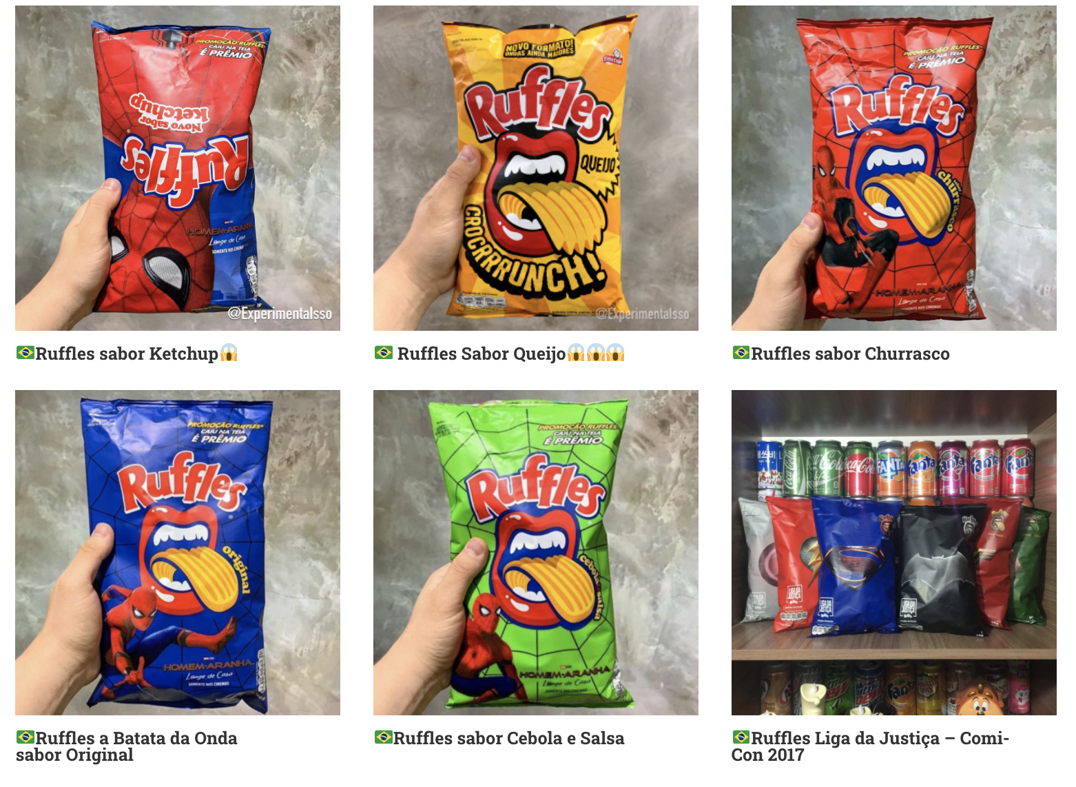Lista de todos sabores de Ruffles