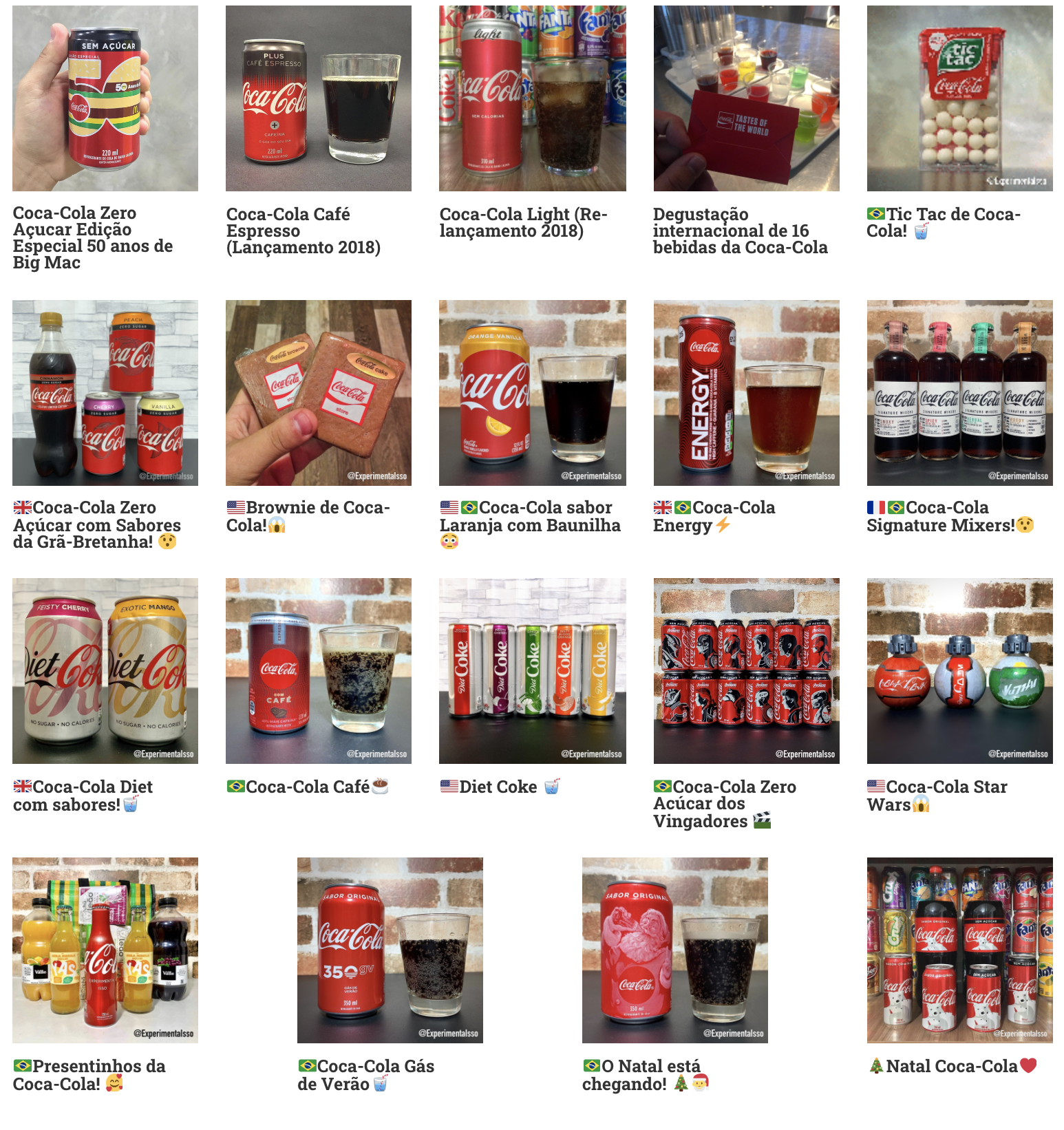 Lista de sabores de Coca-Cola