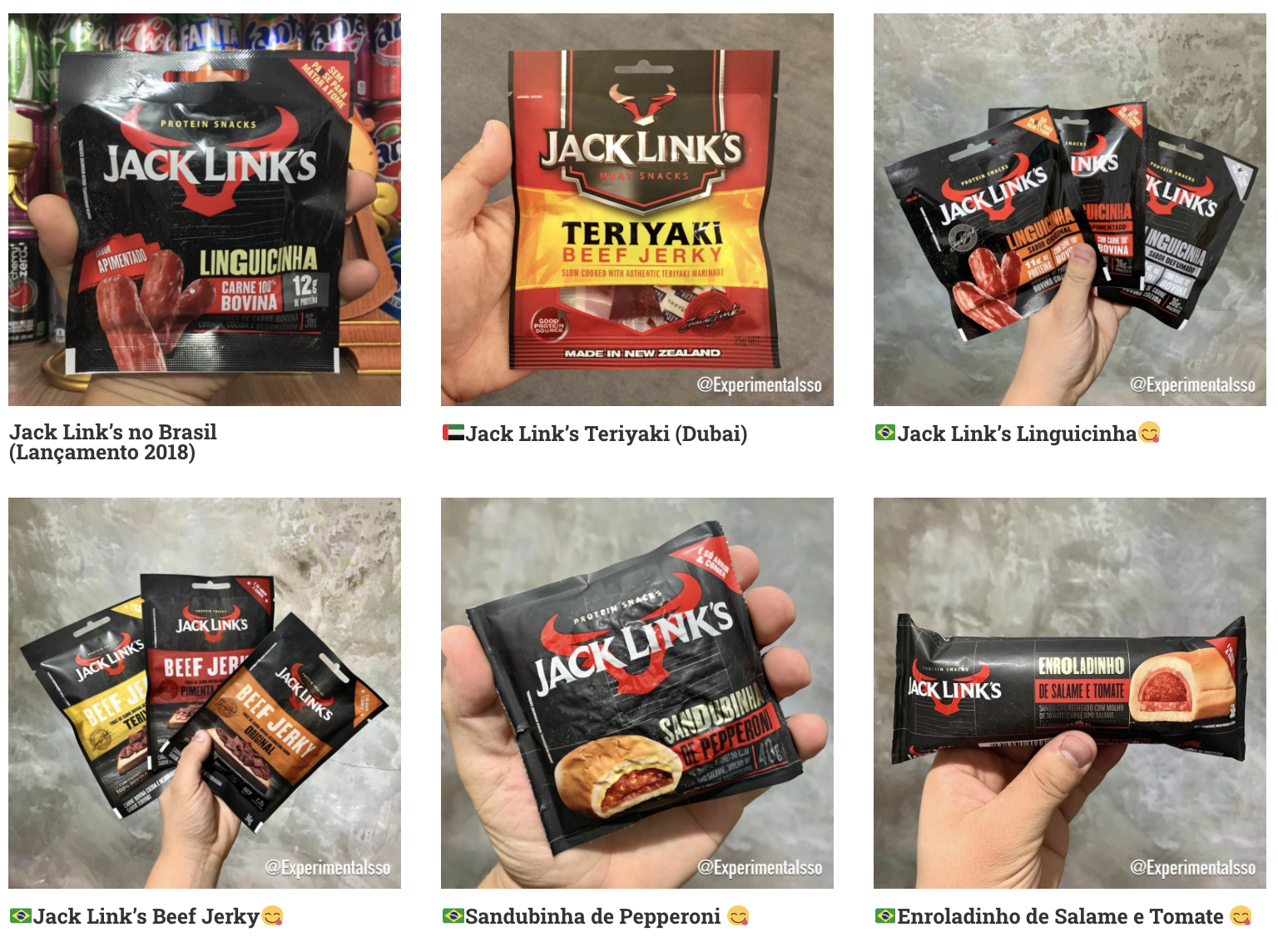 🇧🇷Lista de sabores de Jack Link’s e Beef Jerky
