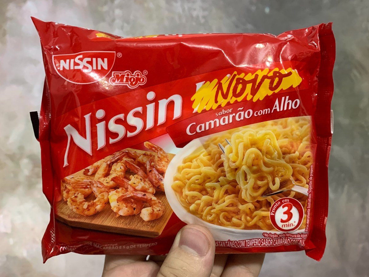 🇧🇷Nissin Lámen sabor Camarão com Alho (Lançamento 2019)
