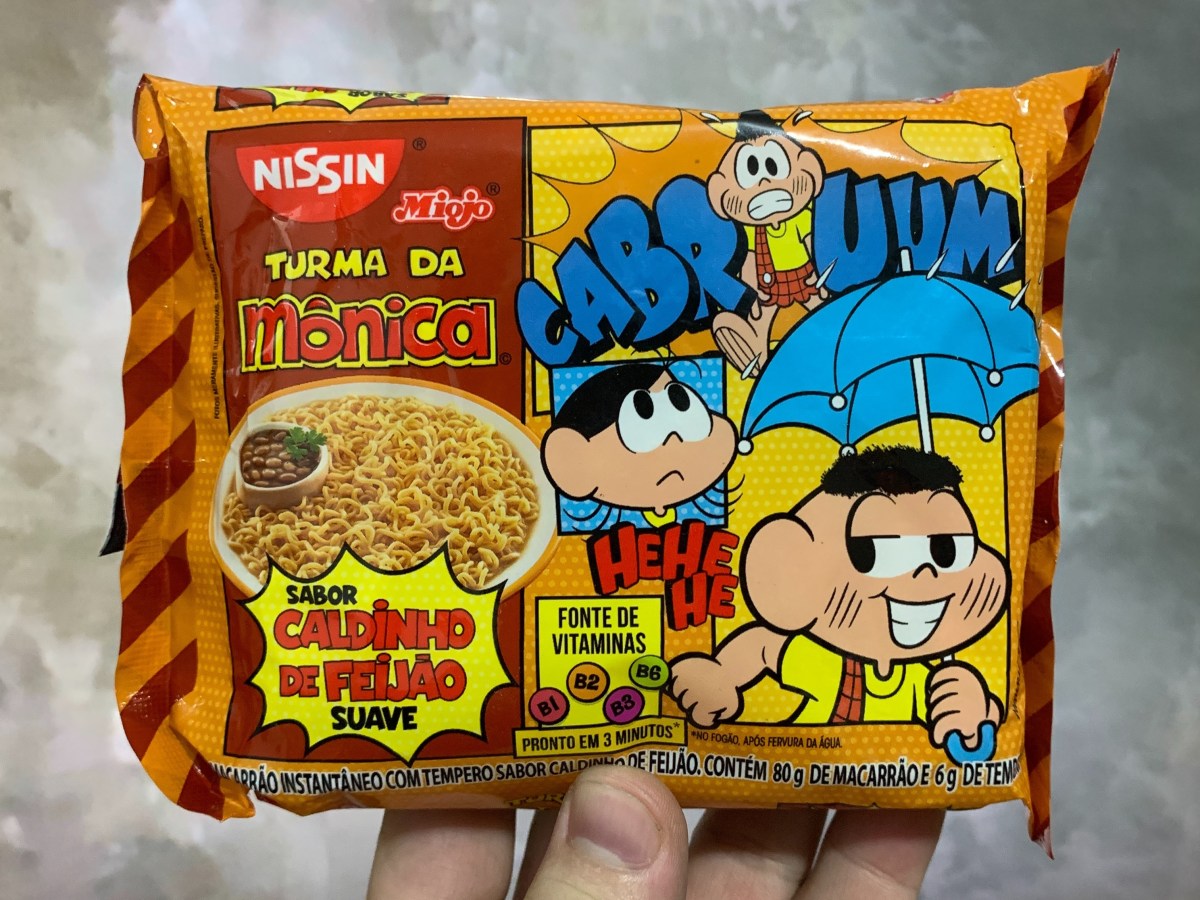 🇧🇷Nissin Miojo Turma da Mônica sabor Caldinho de Feijão