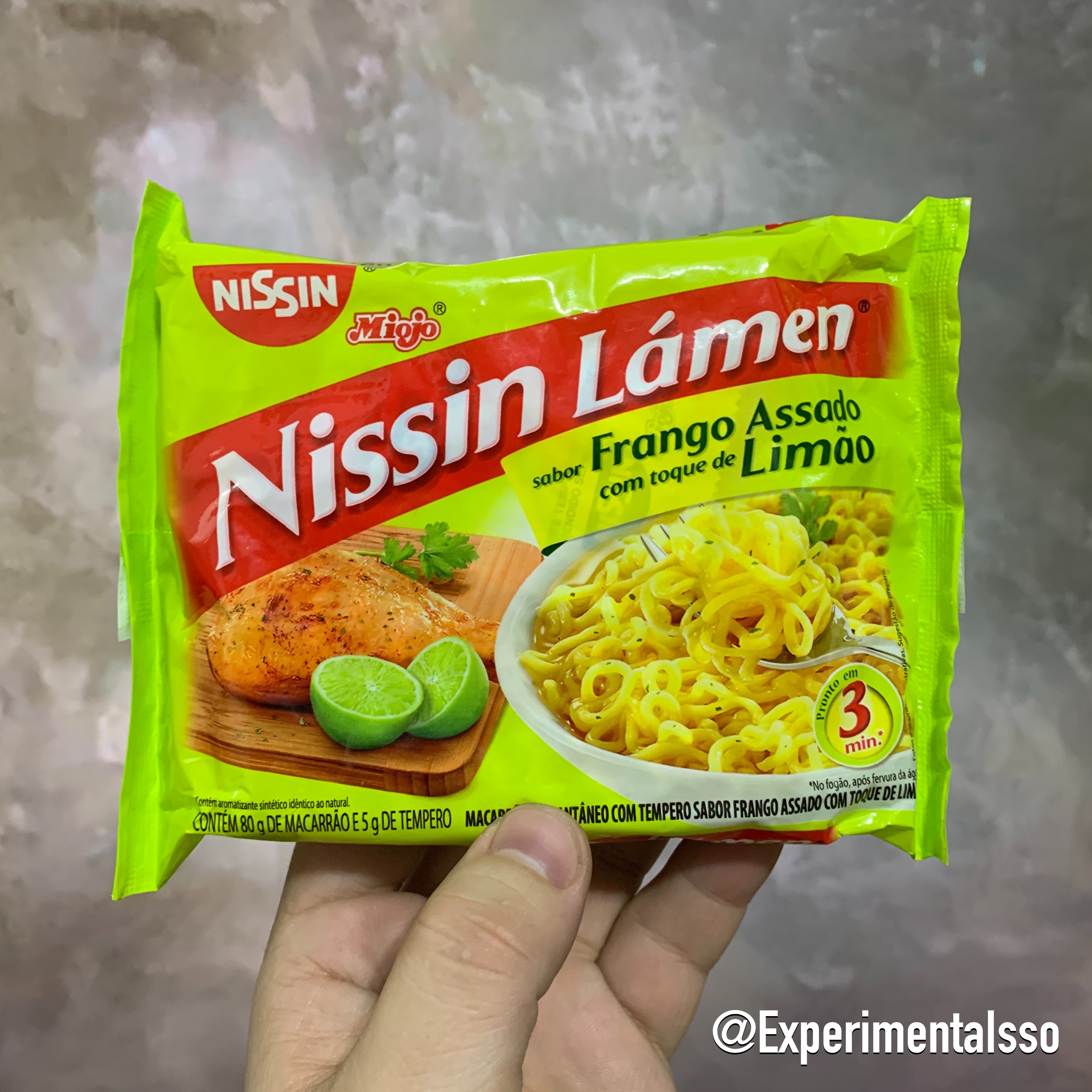 🇧🇷Nissin Lámen sabor Frango Assado com Toque de Limão (Brasil, 2020)