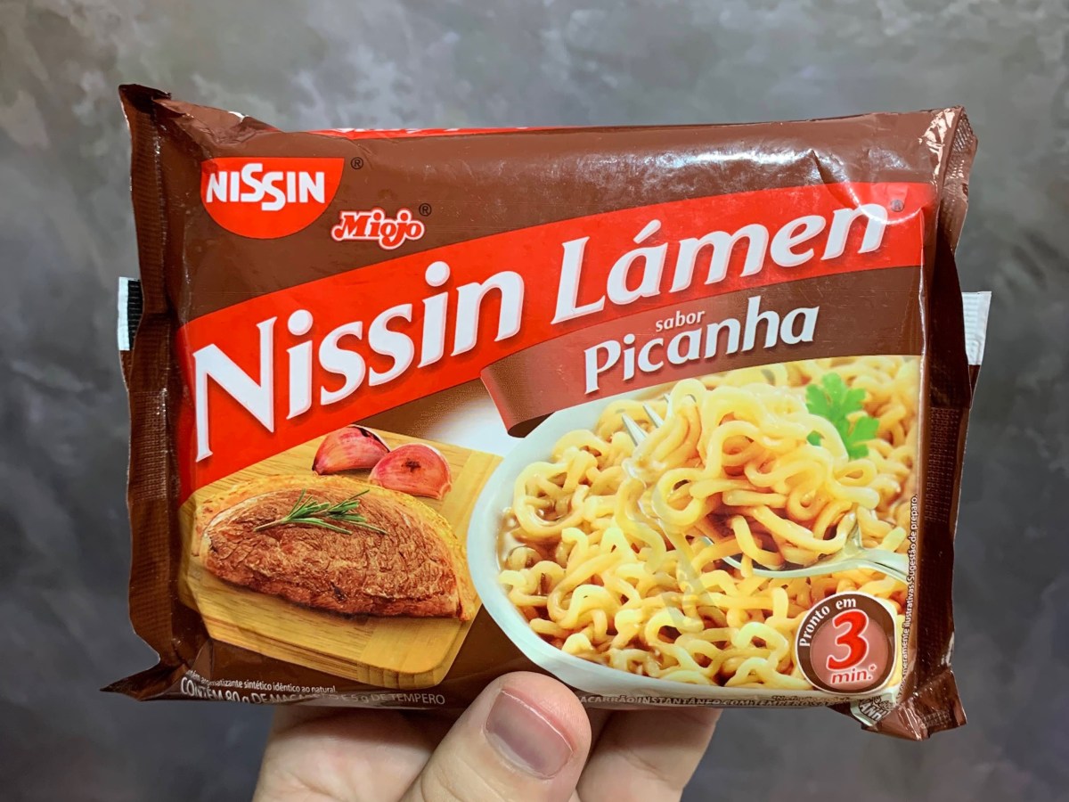 🇧🇷Nissin Miojo Lámen sabor Picanha (Brasil, 2020)