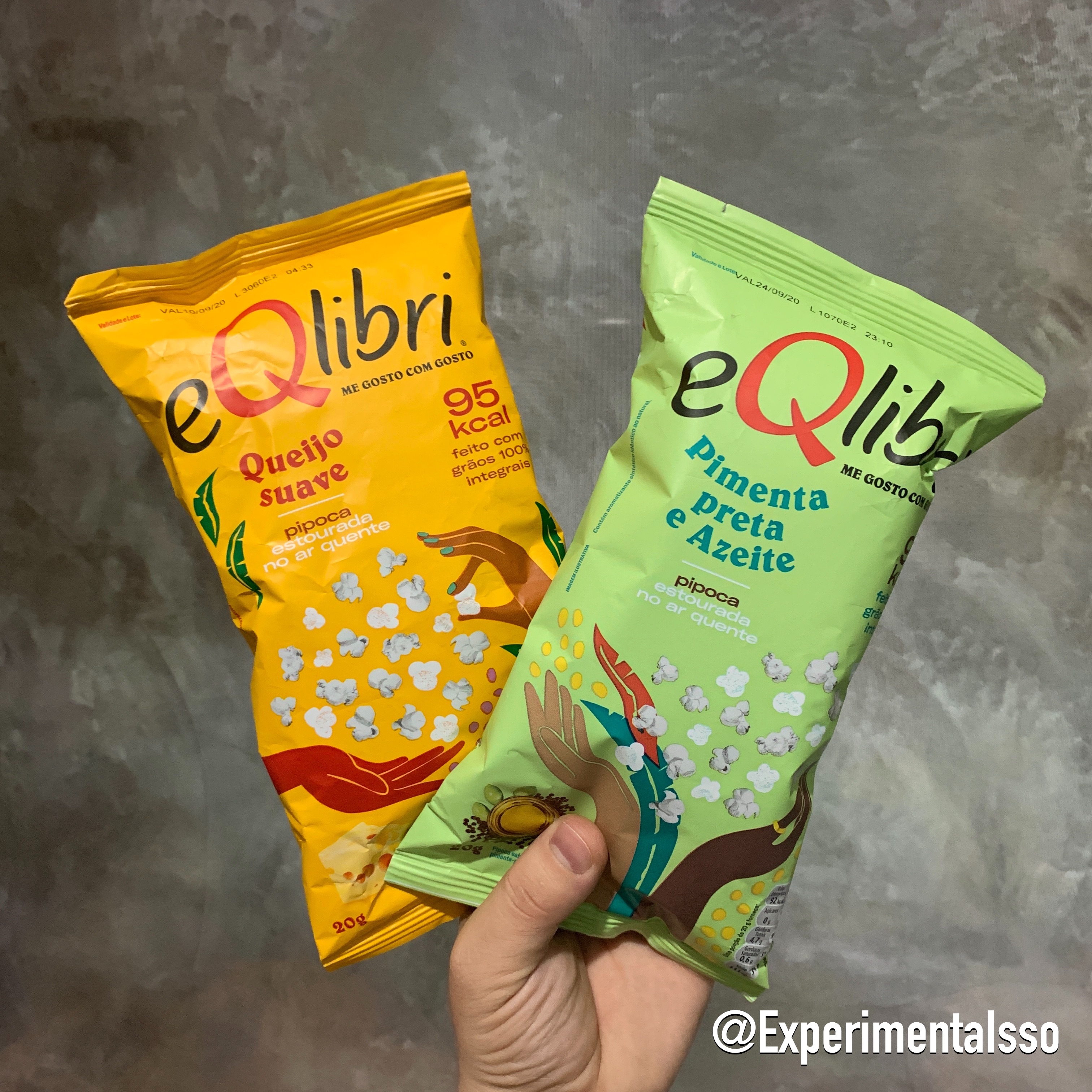 🇧🇷Equilibri Pipoca sabor Queijo Suave e sabor Pimenta Preta e Azeite