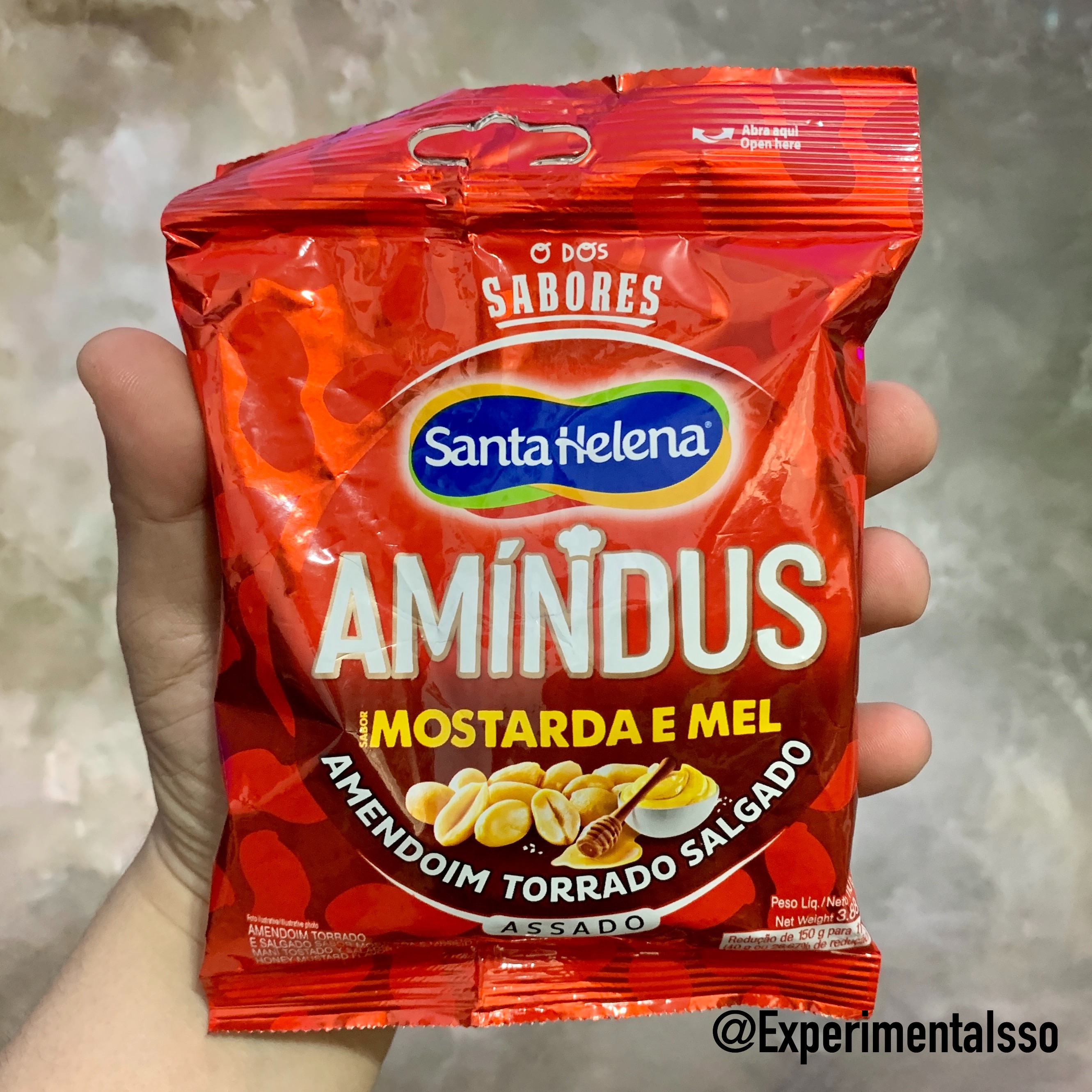 🇧🇷Amindus Mostarda e Mel Santa Helena (Amendoim Torrado Salgado Assado)