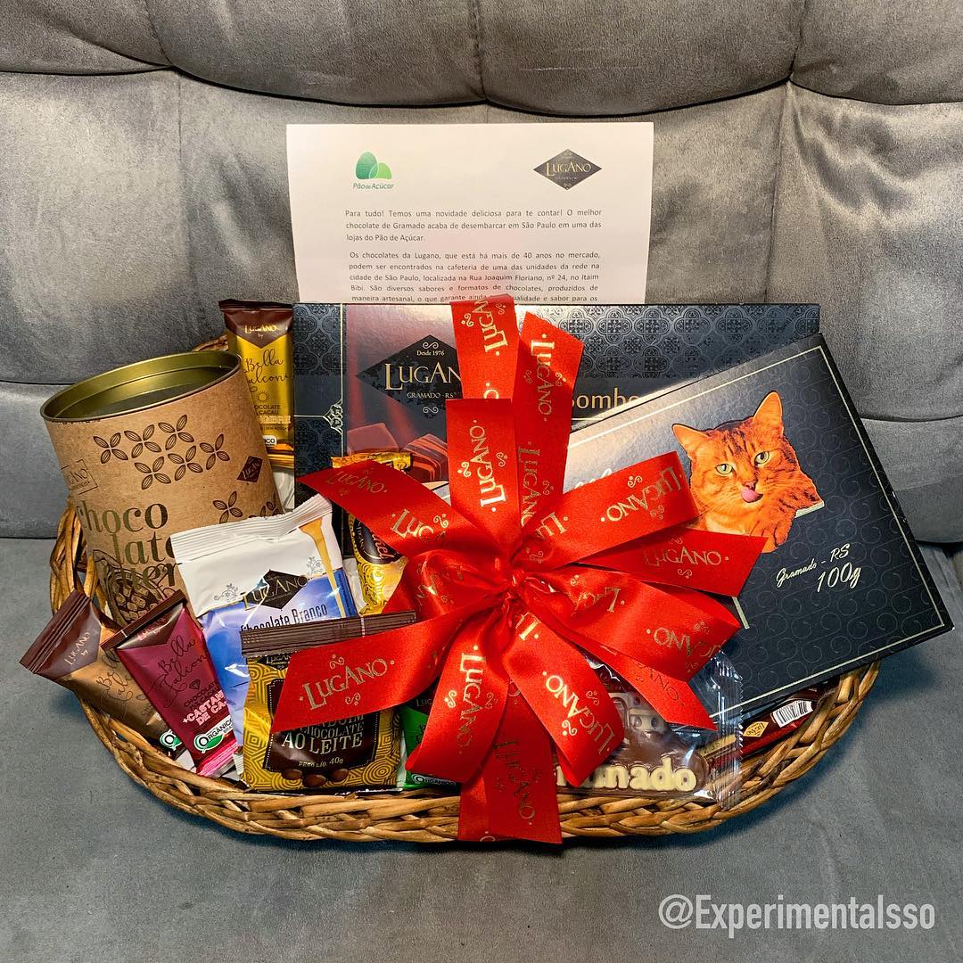 🇧🇷Recebemos uma cesta de chocolates da Lugano e do Pão de Açúcar! 😋