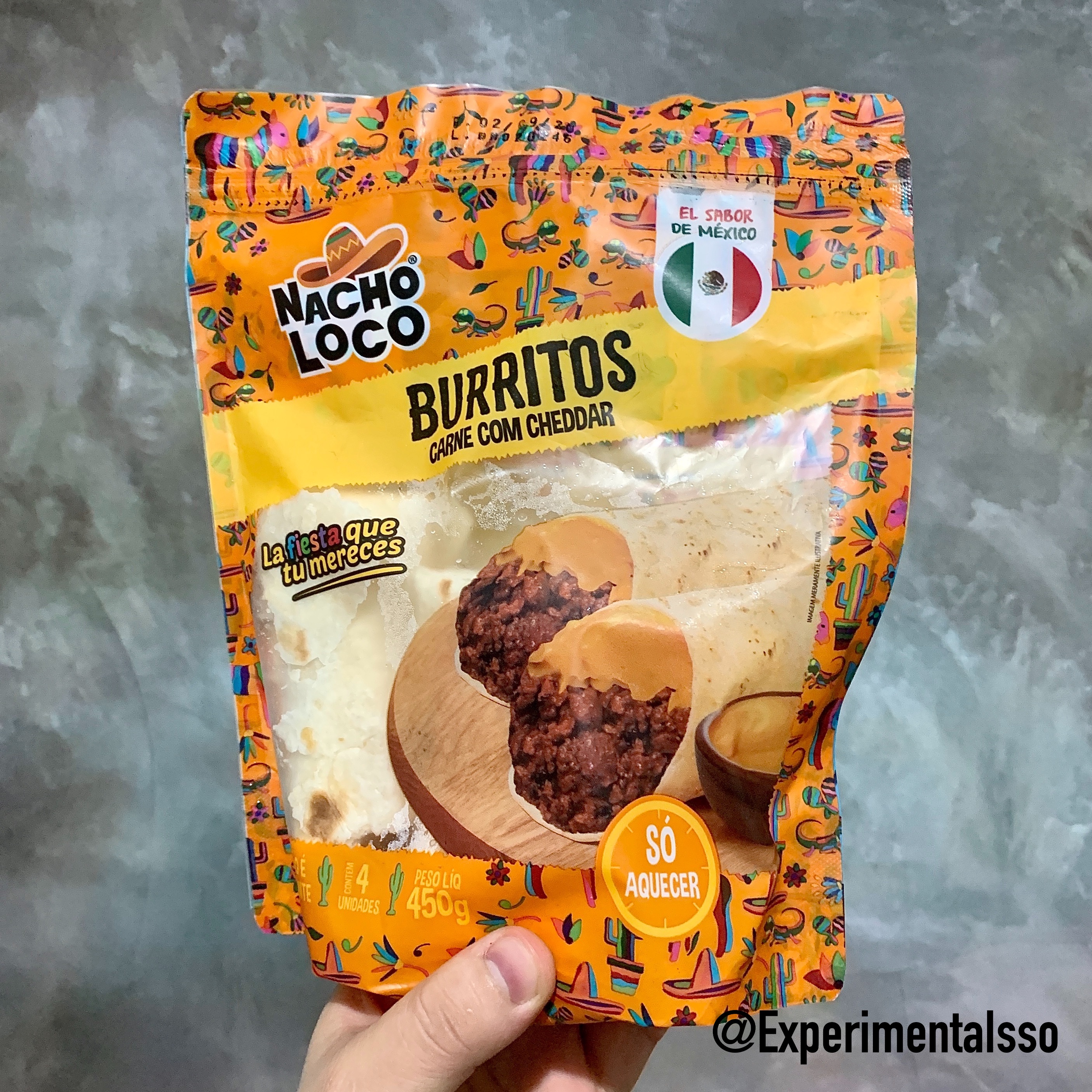 🇧🇷Nacho Loco Burrito sabor Carne com Cheddar