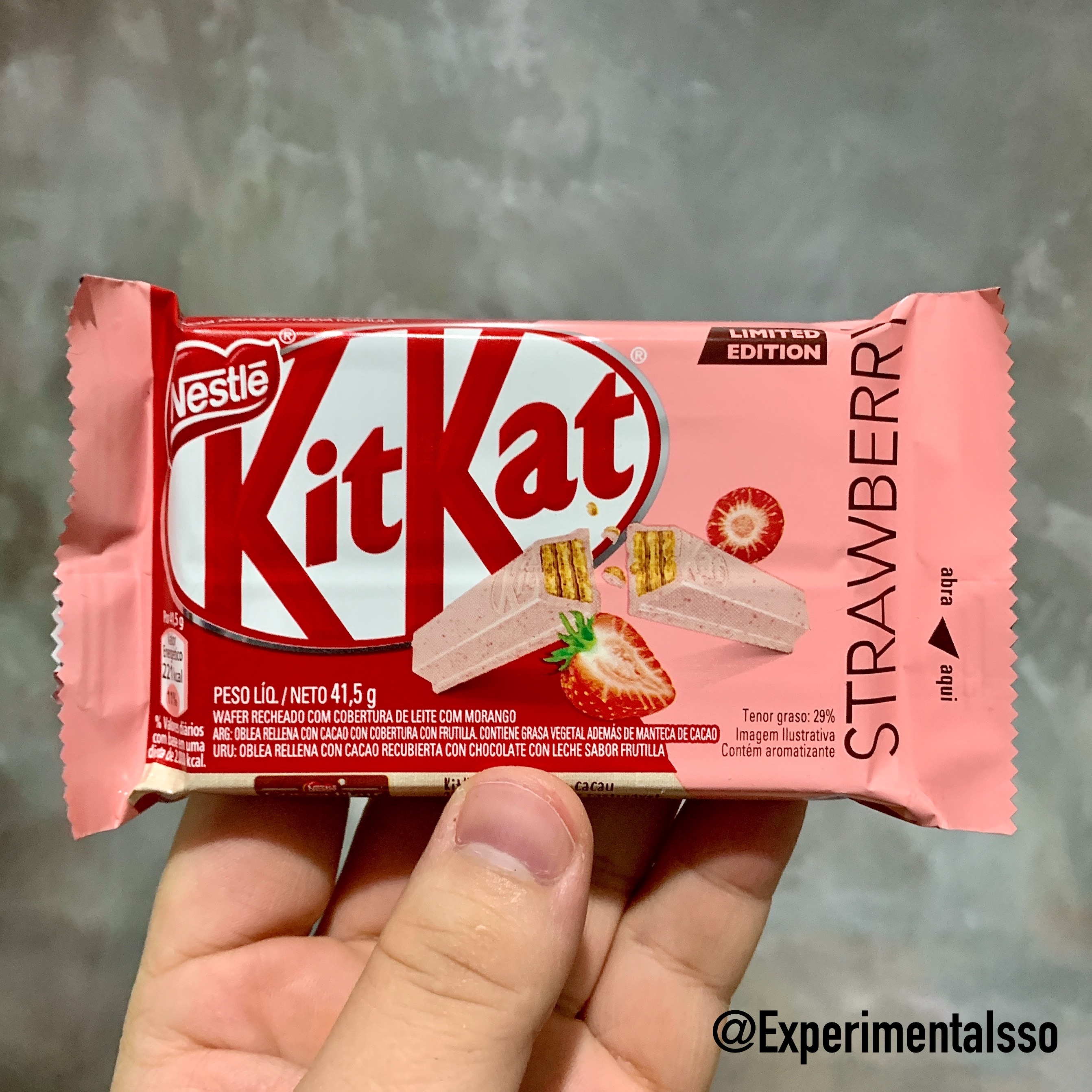 🇧🇷KitKat Strawberry (Sabor Morango – 4 fingers) 🍓🍫