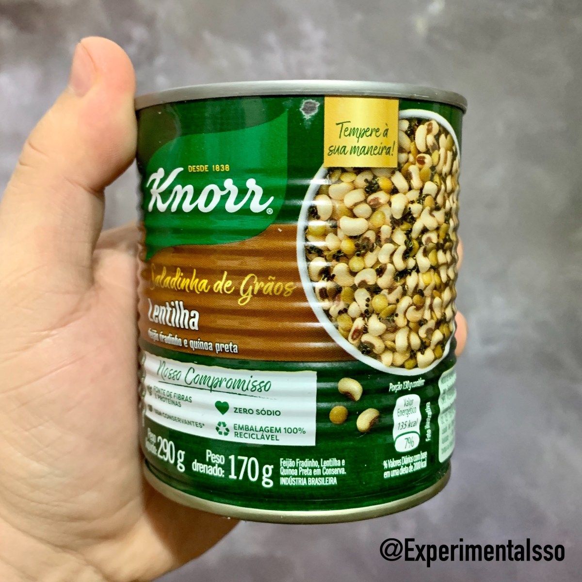 🇧🇷Knorr Saladinha de Grãos em Lata – Lentilha, Feijão Fradinho e Quinoa Preta