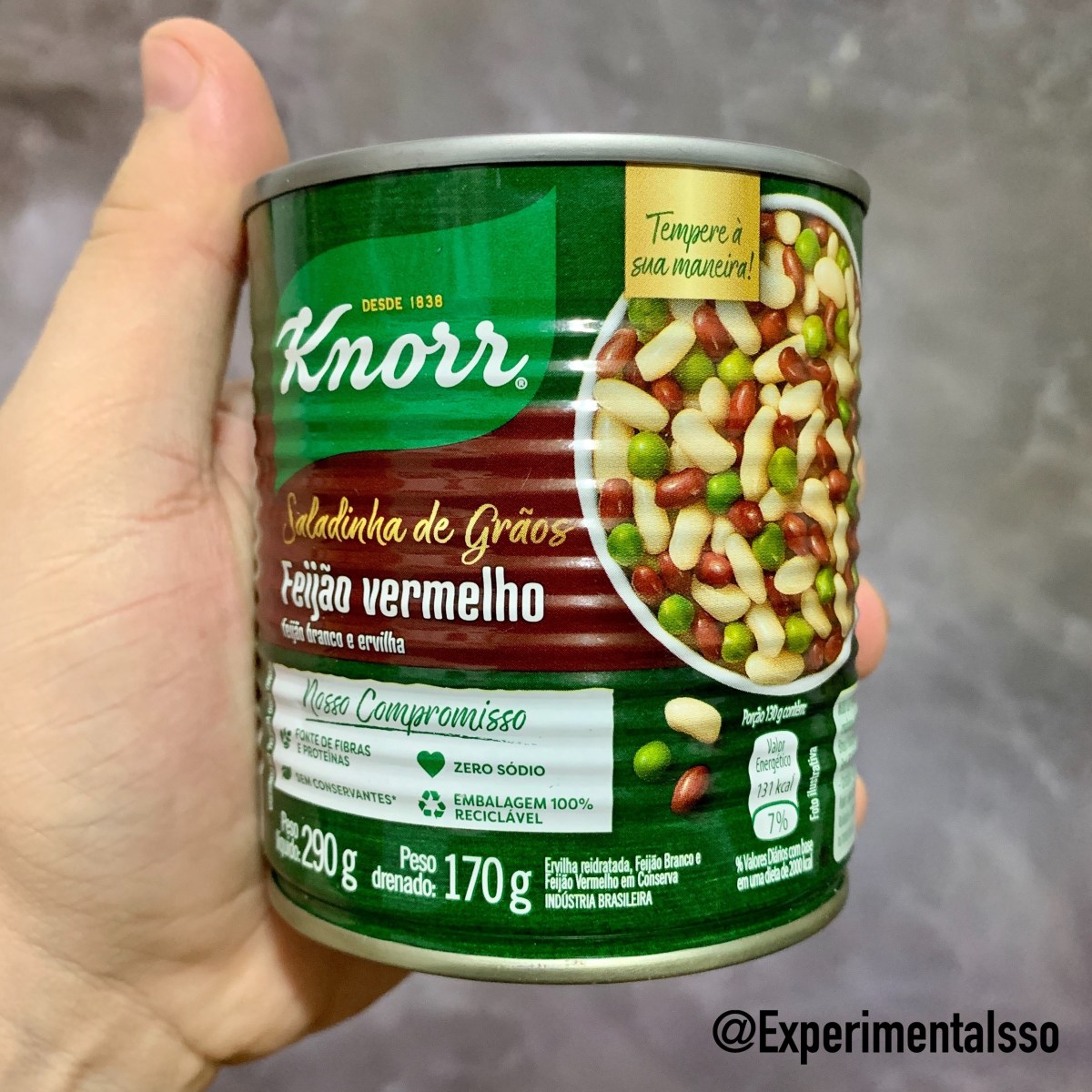 🇧🇷Knorr Saladinha de Grãos em Lata – Feijão Vermelho, Feijão Branco e Ervilha