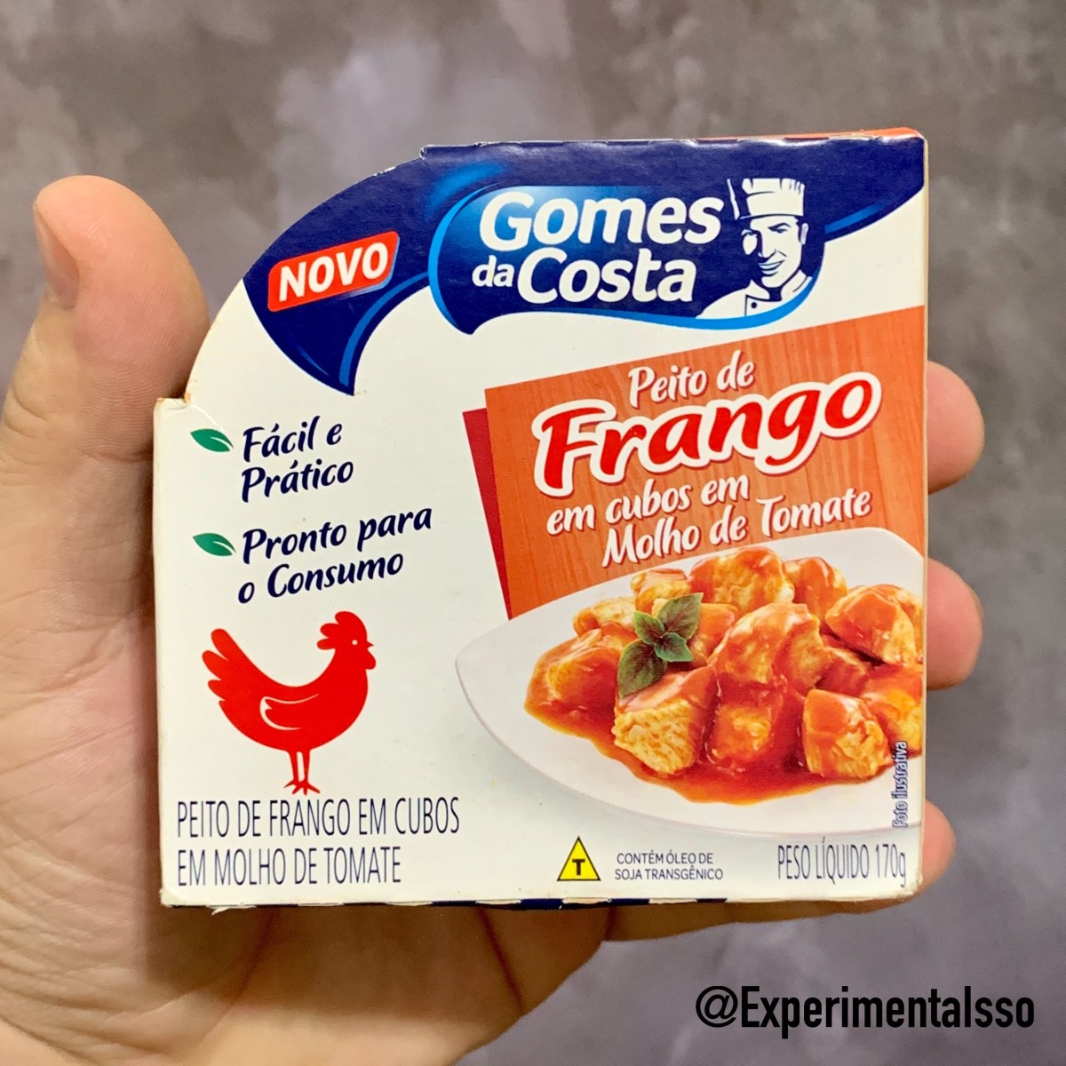 🇧🇷Gomes da Costa Peito de Frango em Cubos em Lata (Brasil, 2020)