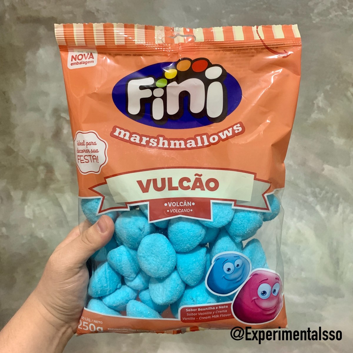 🇧🇷Fini Marshmallows Vulcão Azul sabor Baunilha