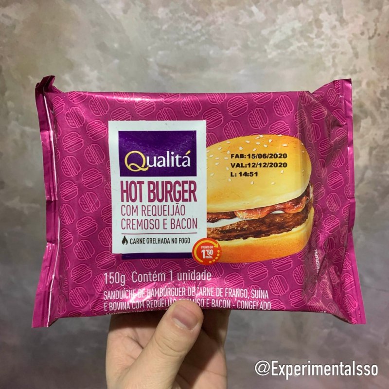 🇧🇷Hot Burger da Qualitá – Com Requeijão Cremoso e Bacon