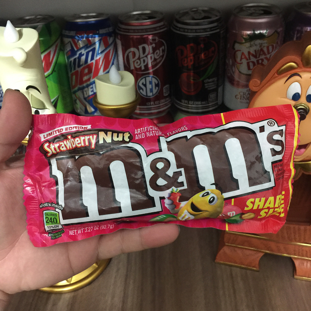 m&m’s de morango e amendoim (USA)