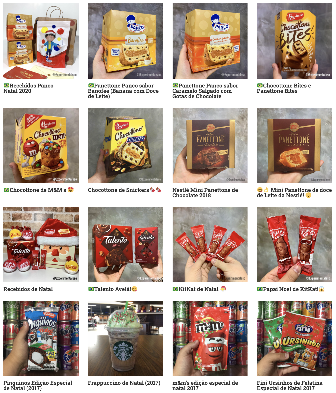 🇧🇷Lista de Panettones e outros produtos festivos e natalinos do Brasil (Natal e Ano Novo)