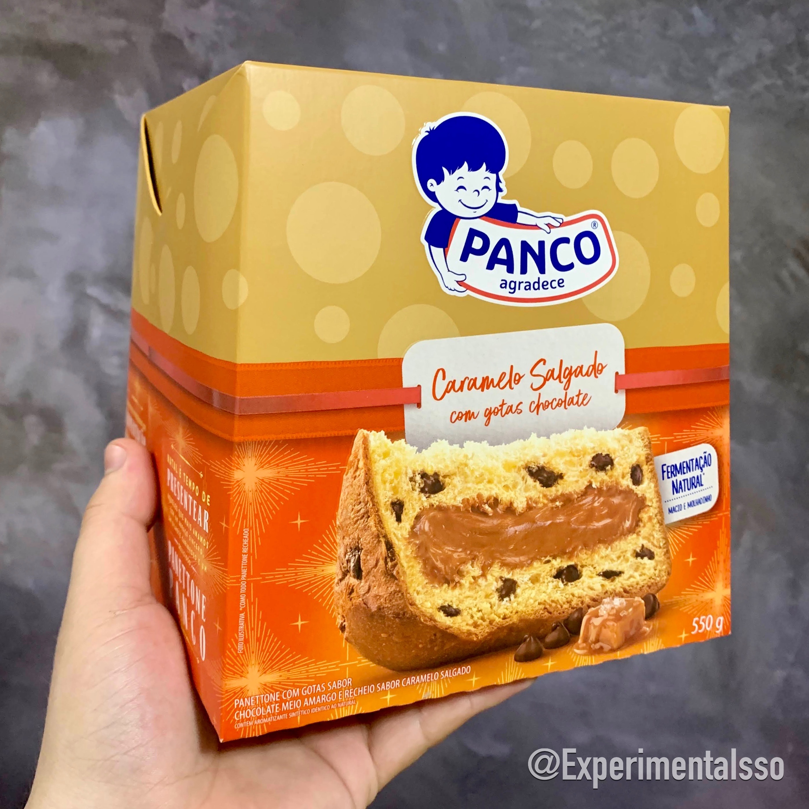 🇧🇷Panettone Panco sabor Caramelo Salgado com Gotas de Chocolate