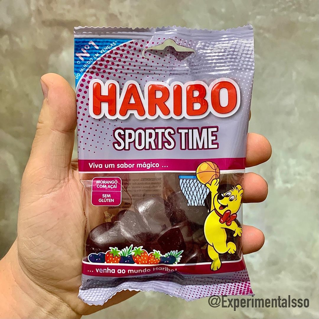 🇧🇷Haribo Sports Time – Sabor Morango com Açaí  (Brasil, 2021)