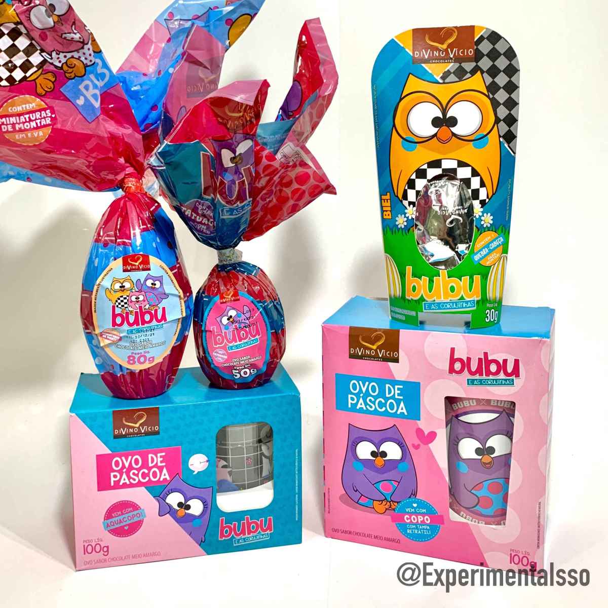 Ovos de Páscoa Bubu E As Corujinhas com surpresa da Divino Vicio (Brasil, 2021)