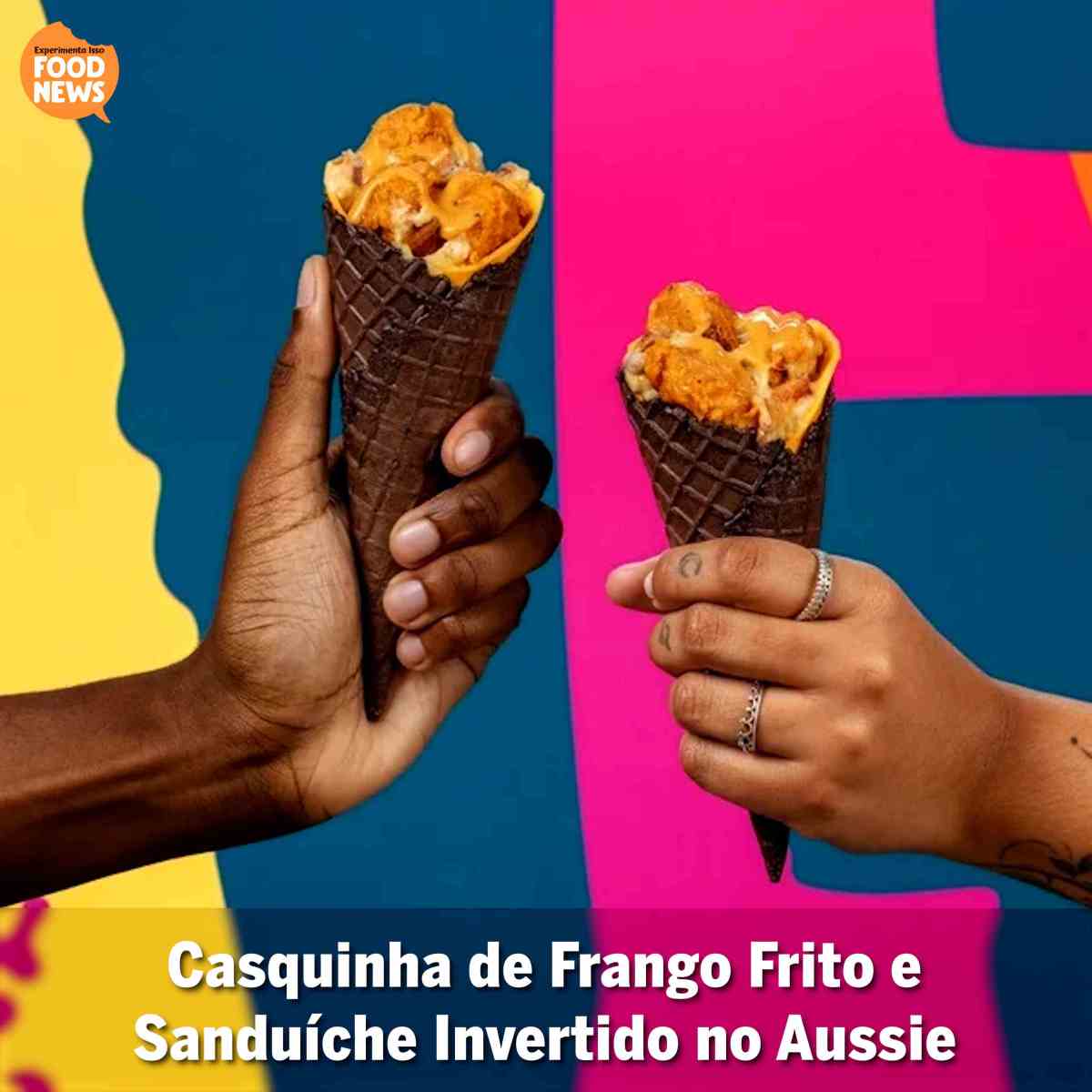 Casquinha de Frango e Sanduíche Invertido no @aussie.chicken