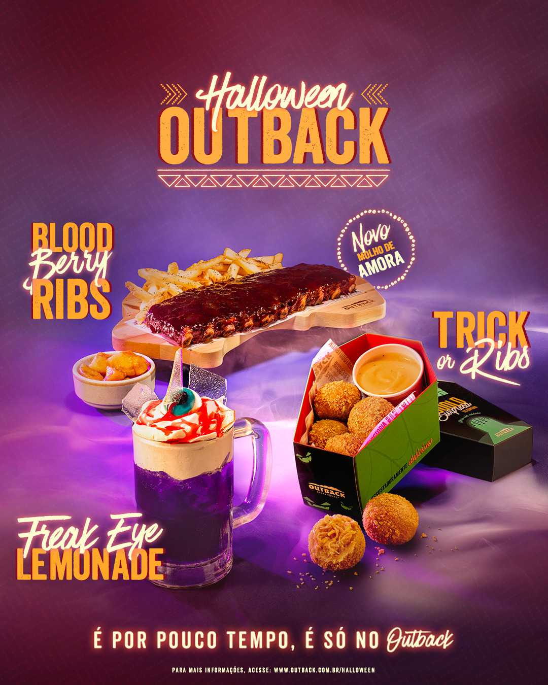🎃 Outback Entra no Clima do Halloween com Menu Exclusivo! Confira aqui quais são os pratos!