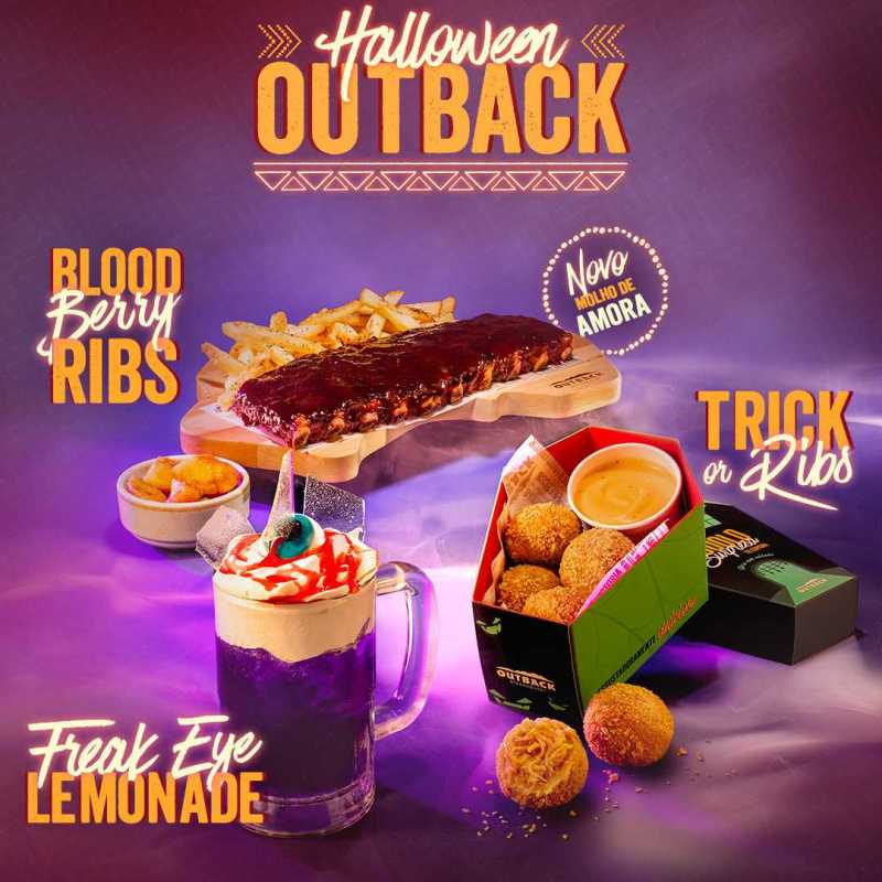 🎃 Outback Entra no Clima do Halloween com Menu Exclusivo! Confira aqui quais são os pratos!