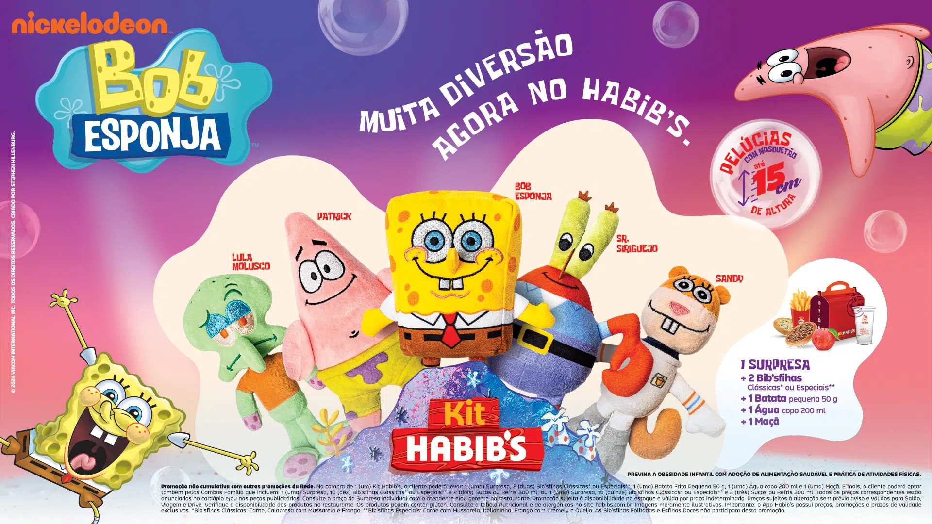 Bob Esponja e Amigos no Habib’s: Garanta Sua Pelúcia!
