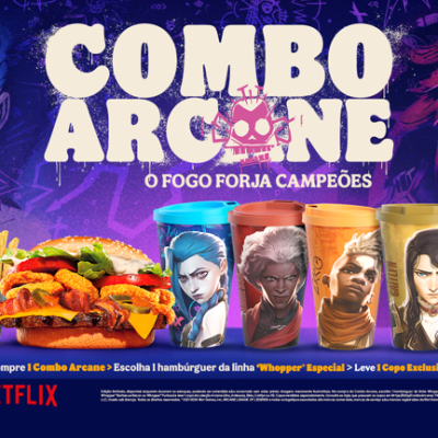 Riot Games e Burger King Lançam Combo Temático de Arcane com Copos Colecionáveis!