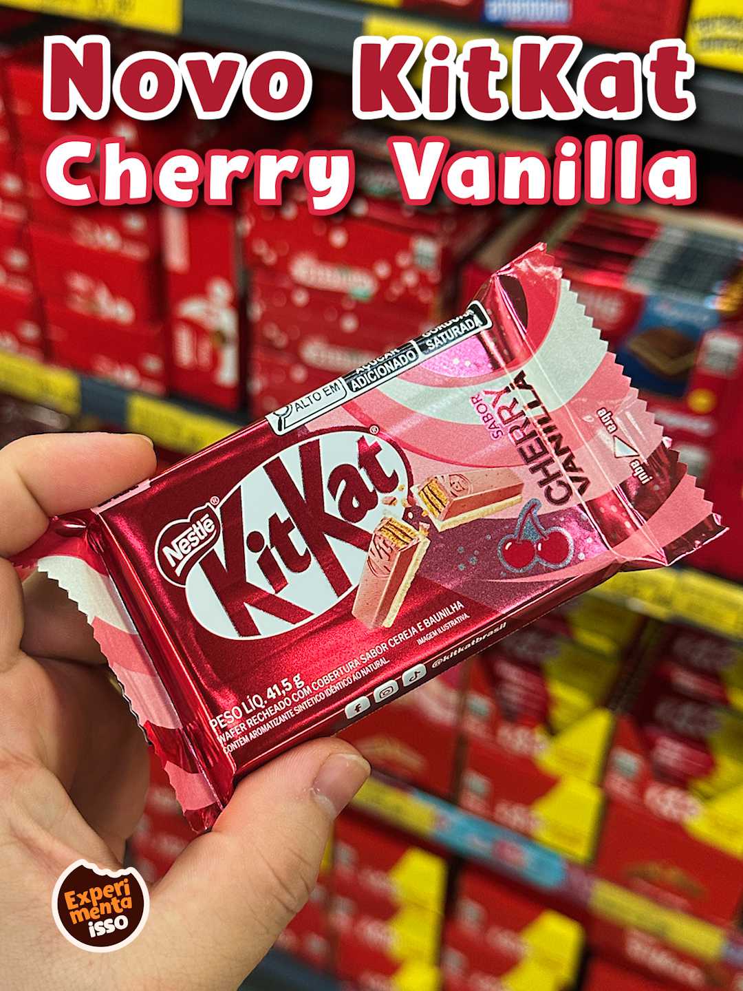 Novo KitKat sabor Cherry Vanilla (Cereja e Baunilha)