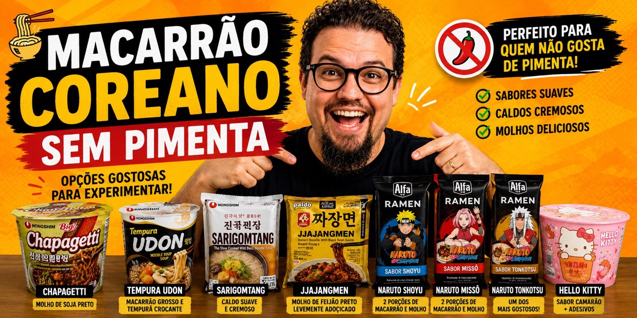 Macarrão coreano sem pimenta: opções gostosas para experimentar