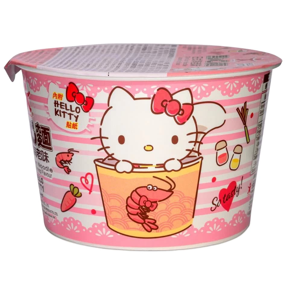 Macarrão instantâneo Hello Kitty sabor camarão